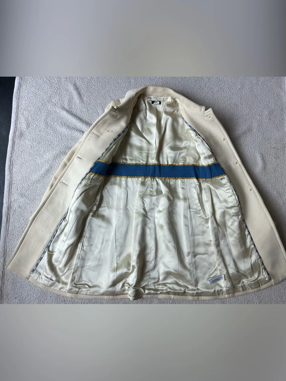J. CREW THE LADY DAY COAT CREAM DOUBLE CLOTH WOOL BLEND COAT WOMENS 0 - Picture 2 of 6